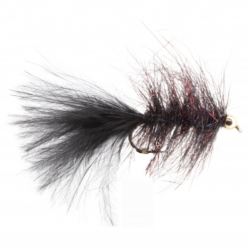 The Essential Fly Black Beadhead Seal Bugger Fishing Fly